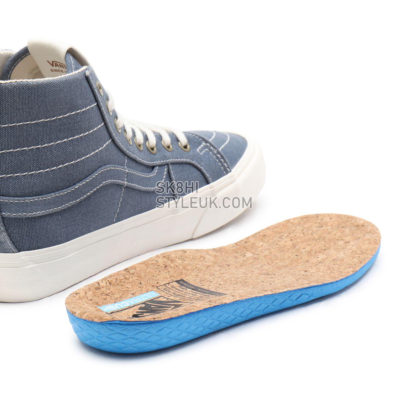 Vans Eco Theory Sk8-Hi 38 Decon Sf Blue Classic Mens Womens - (Eco Theory) cement blue/marshmallow VN0A4UWNA01 Shoes