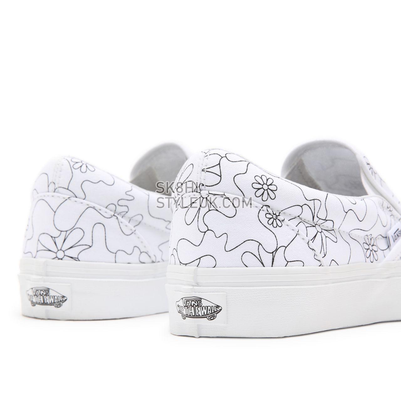 Vans U-Paint Classic Slip-On White Classic Mens Womens - (U-Paint) camo daisy VN0A33TB9HZ Shoes