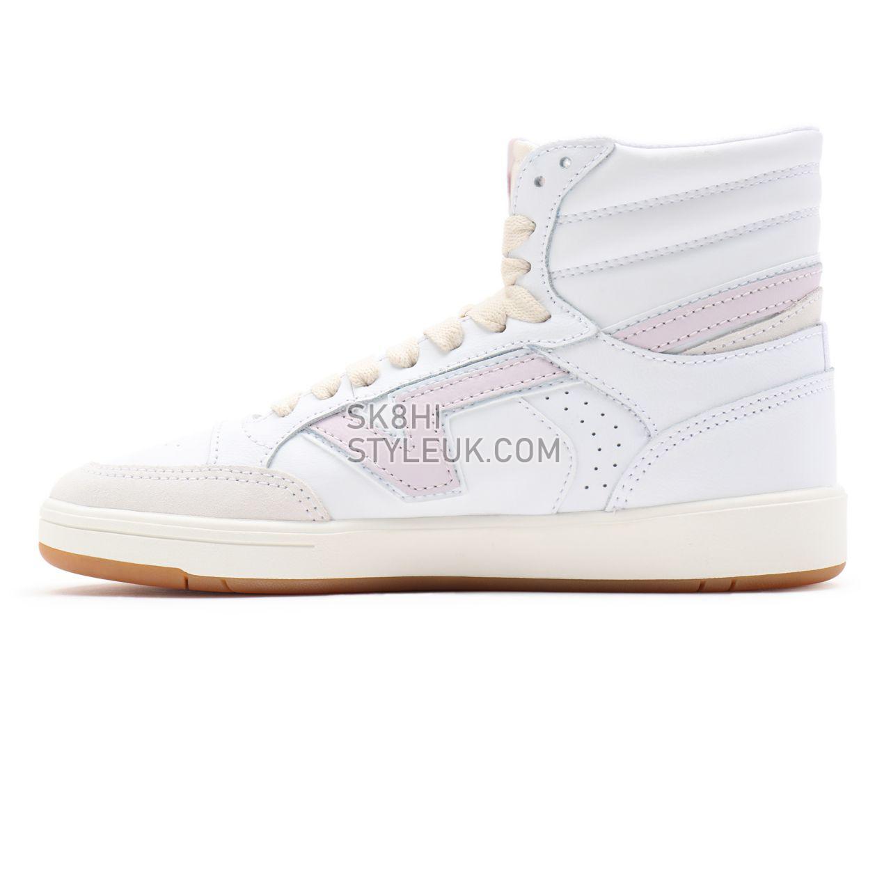 Vans Serio Collection Lowland Hi ComfyCush White Classic Mens Womens - (Serio Collection) true white/orchid ice VN0A5DY99QR Shoe