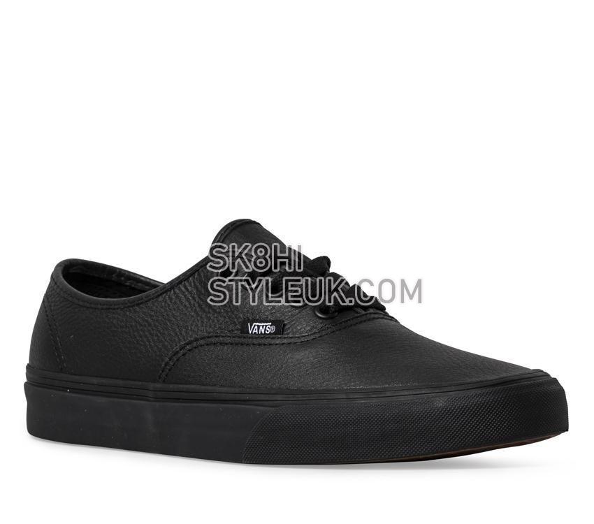 Vans Authentic Mens Womens - (Leather) black/black VN000JRAL3B Shoes