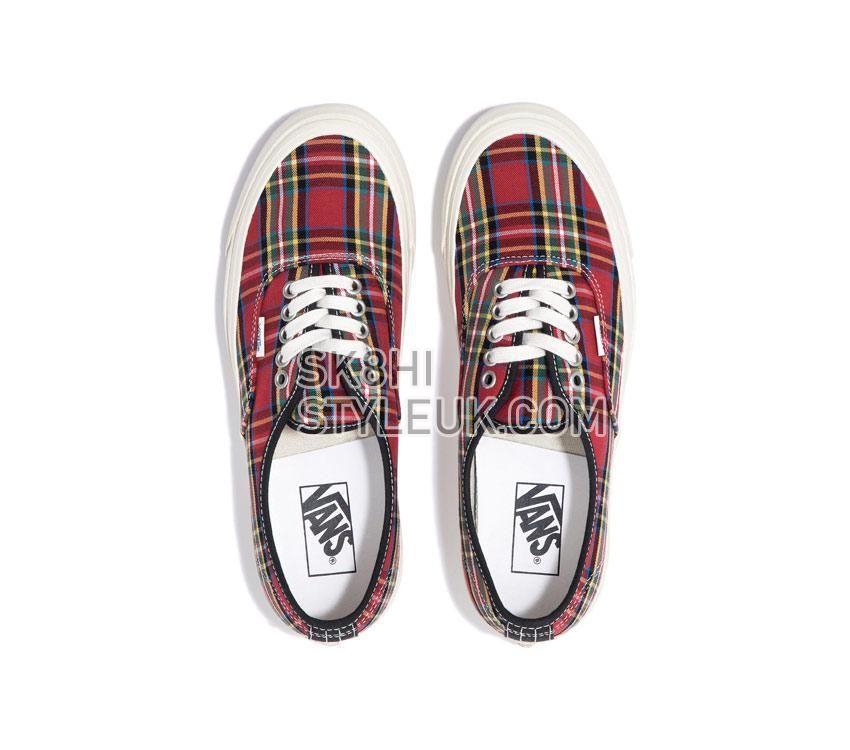 Vans Anaheim Factory Authentic 44 Dx Mens Womens - Anaheim Factory OG Plaid Red/Green VN0A5KX4RGR Shoes