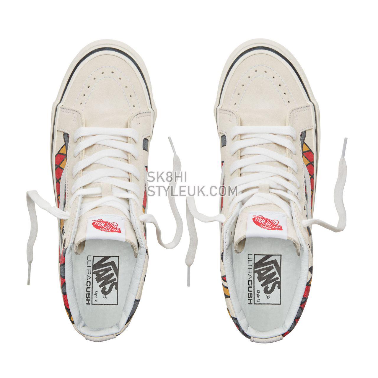 Vans Anaheim Factory Sk8-Hi 38 Classic Mens Womens - (Anaheim Factory) Og White/Hey Mon VA38GFU7Z Shoes