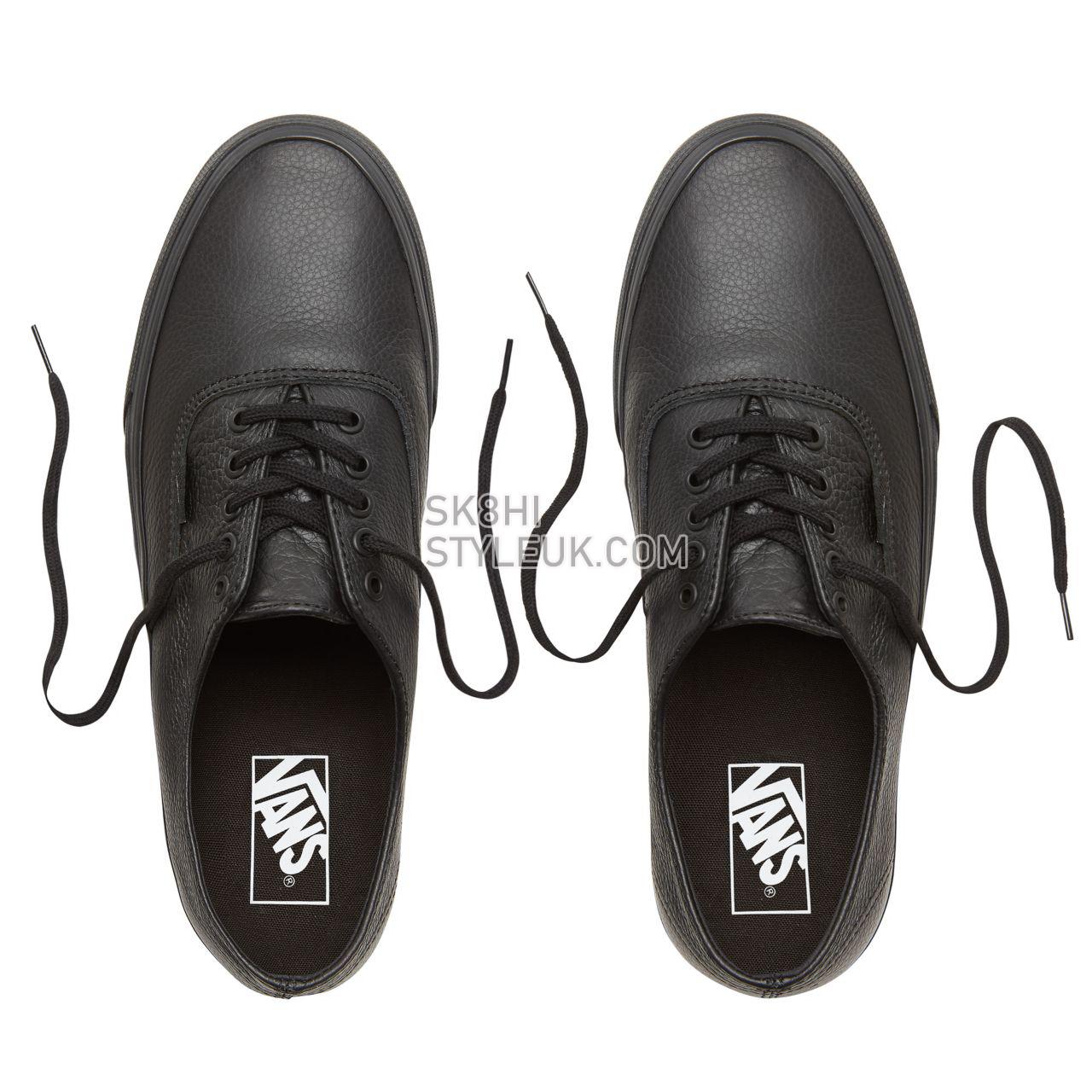 Vans Premium Leather Authentic Decon Classic Mens Womens - Black V18CGKM Shoes