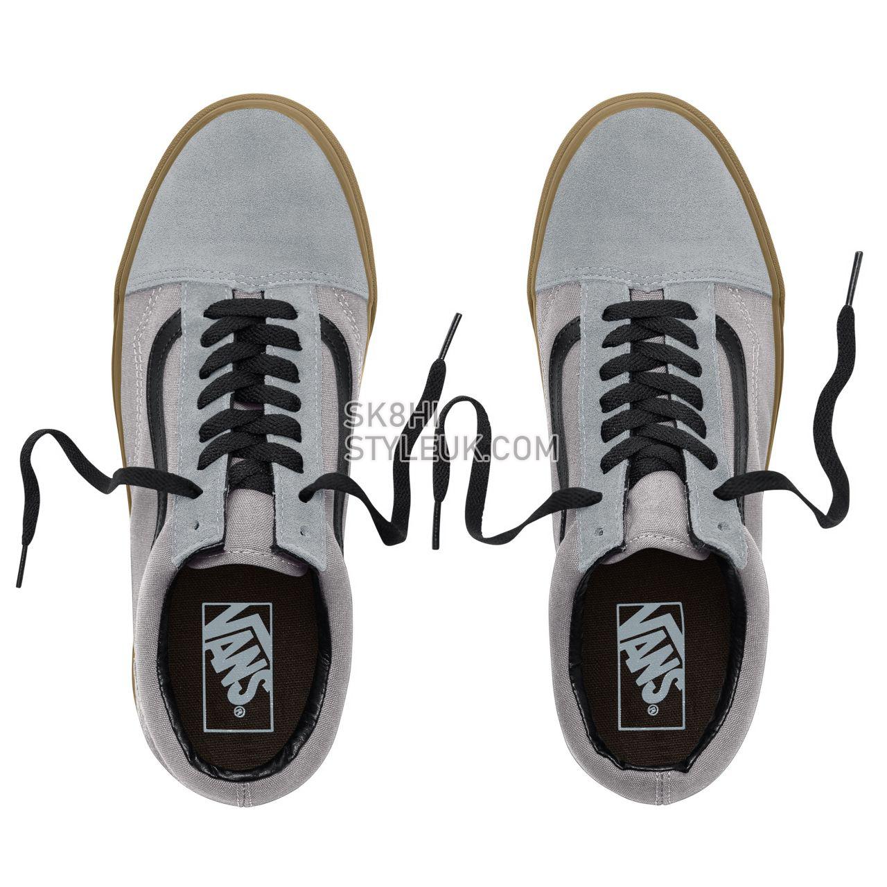 Vans Suede Gum Outsole Old Skool Classic Mens Womens - (Gum Outsole) Alloy/Black VA38G1U40 Shoes