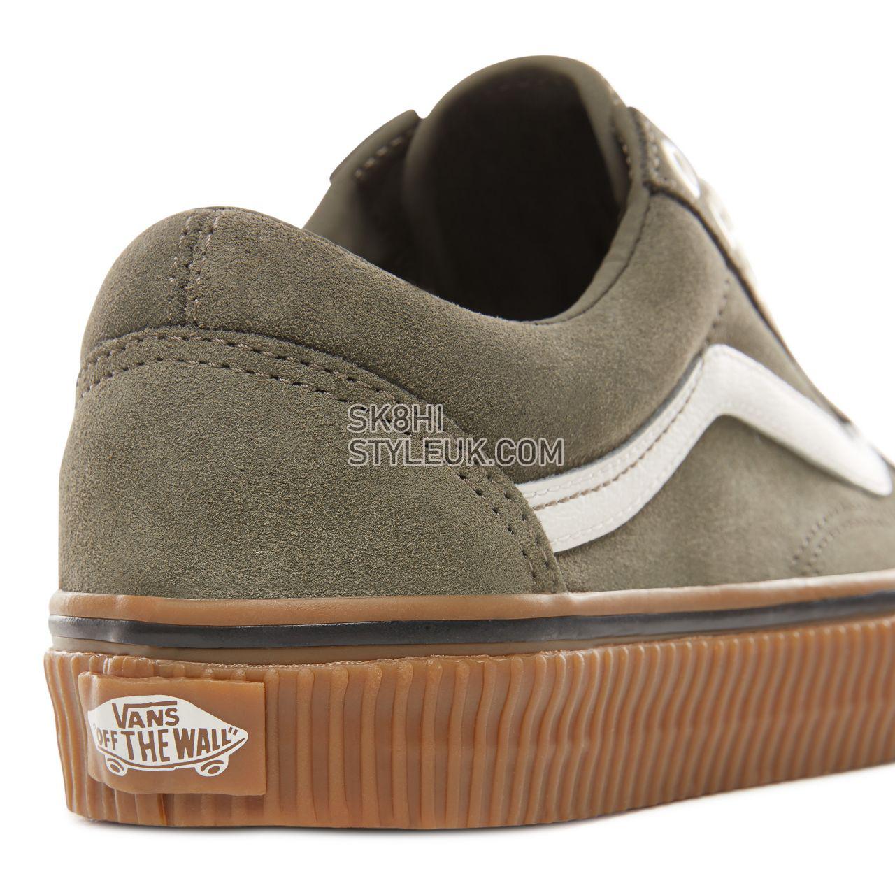 Vans Suede Old Skool Classic Womens - (Suede) Dusty Olive/Embossed Gum VN0A38G1UPD Shoes