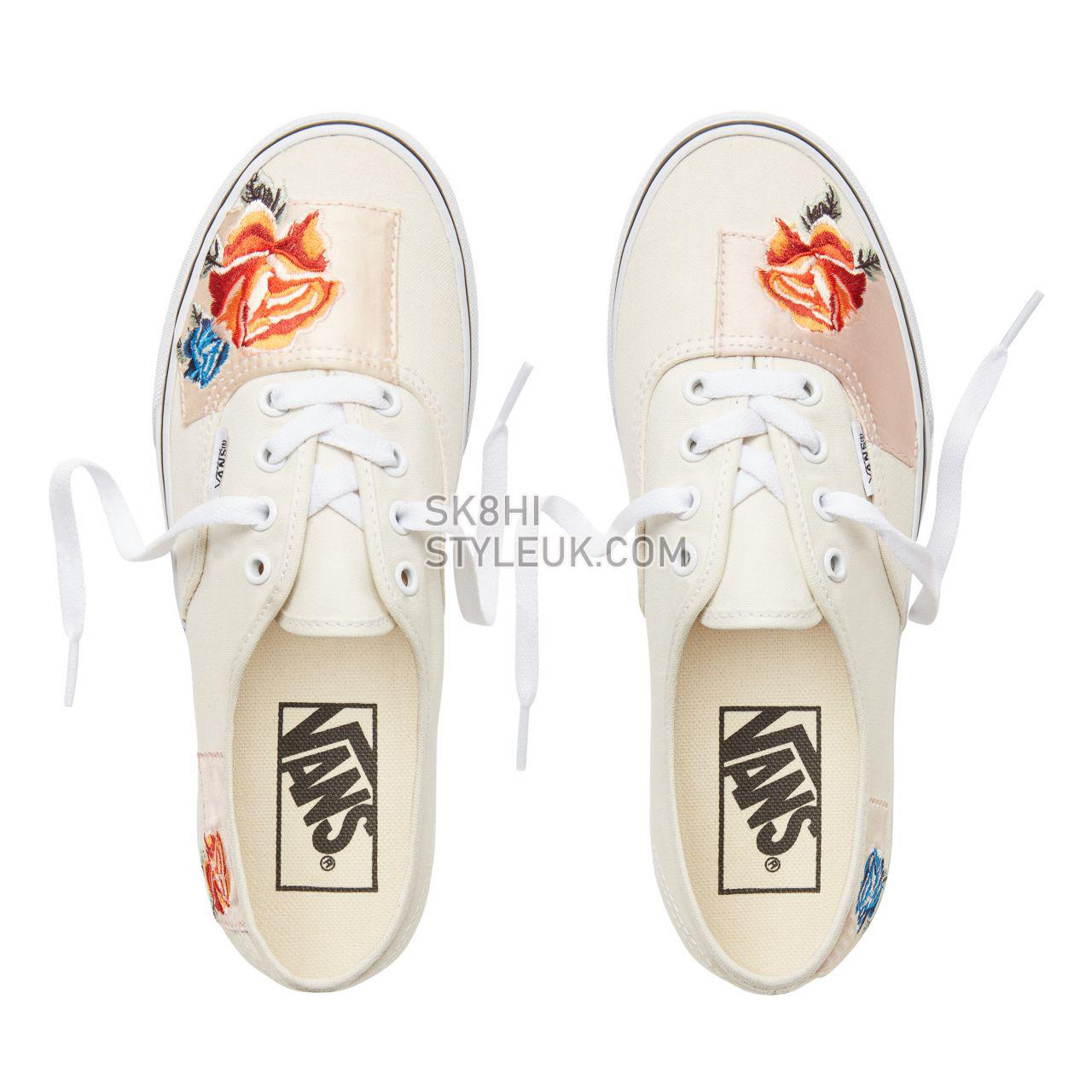 Vans Satin Patchwork Authentic Classic Womens - (Satin Patchwork) Classic White/True White VA38EMU5Q Shoes