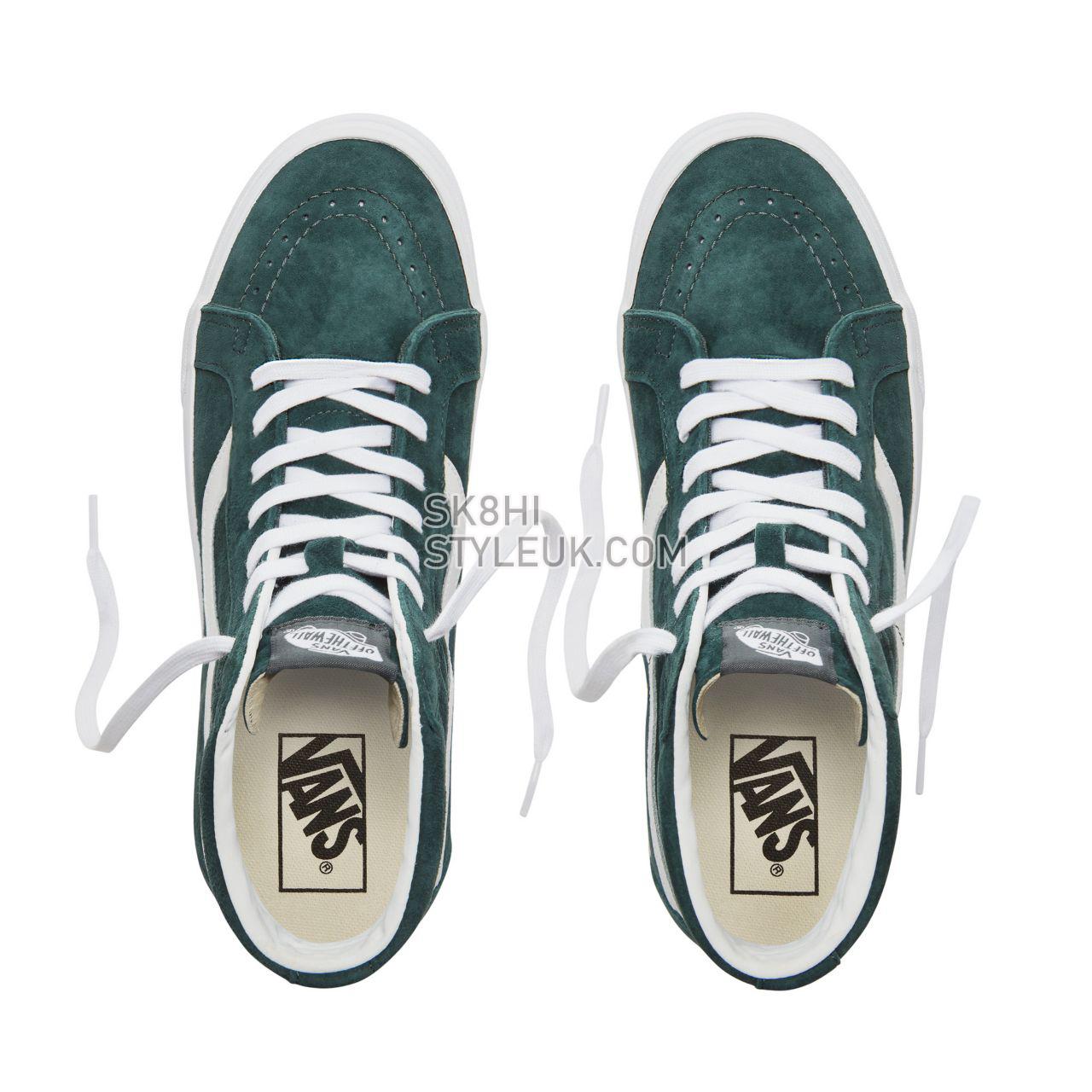 Vans Suede Sk8-Hi Reissue Classic Mens Womens - (Pig Suede) Darkest Spruce/True White VA2XSBU5J Shoes
