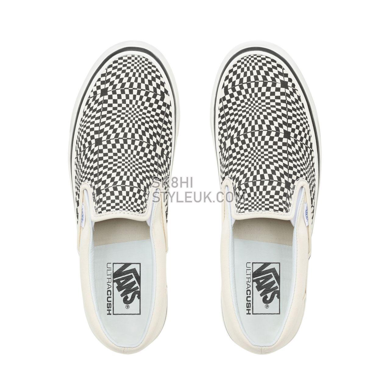 Vans Anaheim Factory Slip-On 98 DX Classic Mens Womens - (Anaheim Factory) Og Black/White/Warp Check VN0A3JEXVMY Shoes