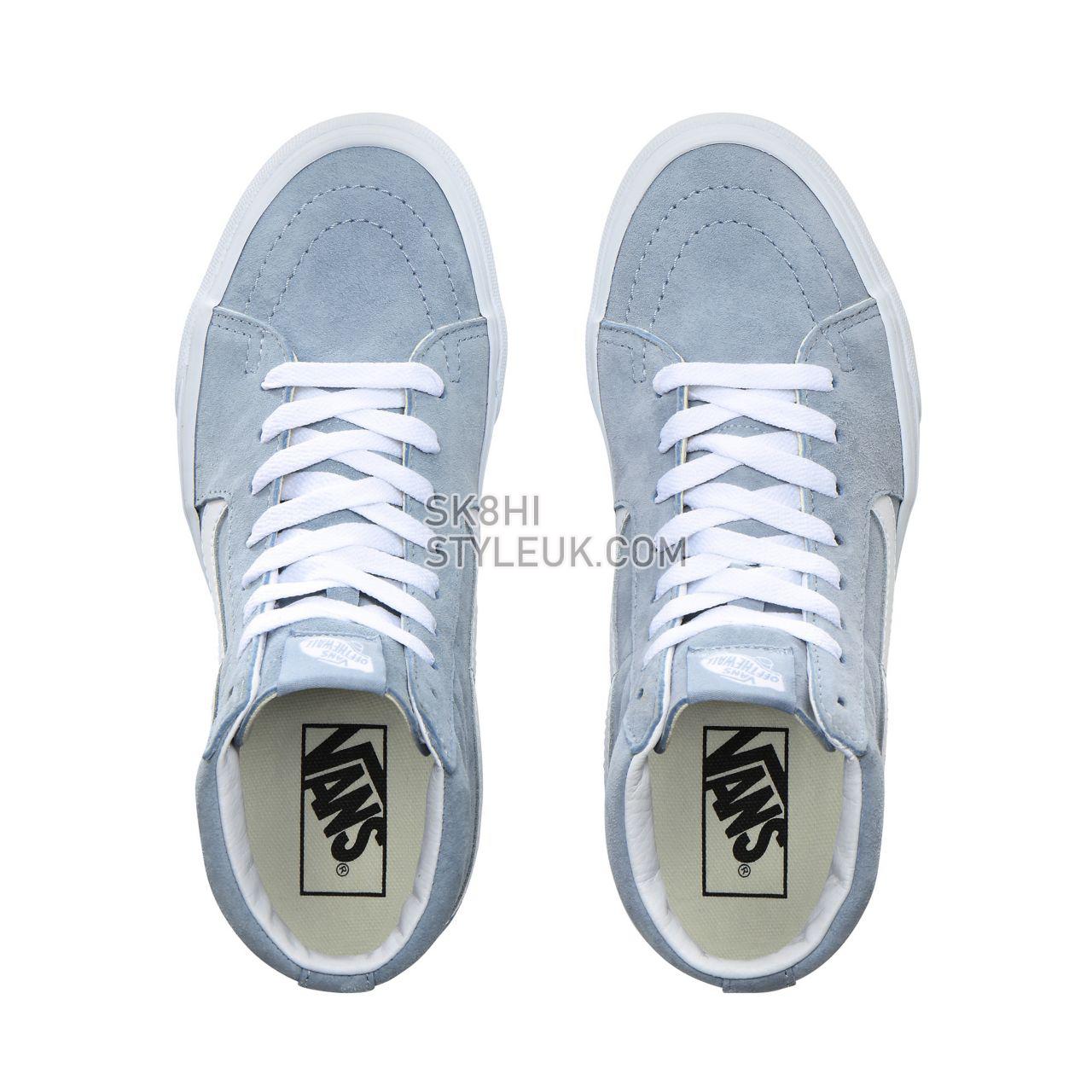 Vans Pig Suede Sk8-Hi Classic Womens - (Pig Suede) Blue Fog/True White VN0A4BV6V4Z Shoes